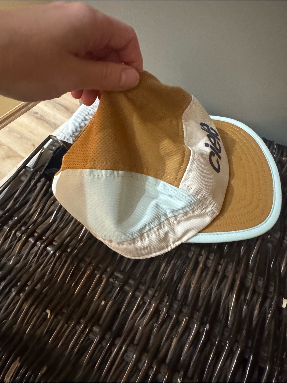 Ciele Women's Performance Cap in Mustard and Cream - Picture 2 of 3